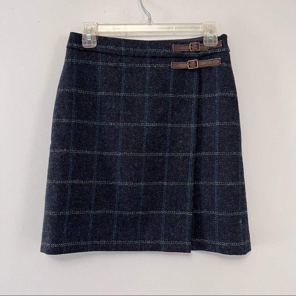 Boden British Tweed by Moon Plaid Wool Plaid Skirt Women's Size 4